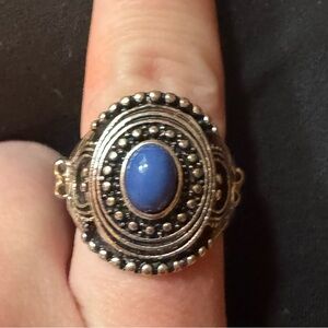 Paparazzi Silver Ring with Blue Accent